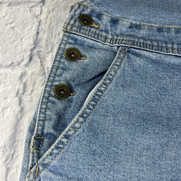 Take Pride Adult Gender Rainbow Denim Shortalls Jumpsuit Large Denim Overalls - Picture 7 of 16